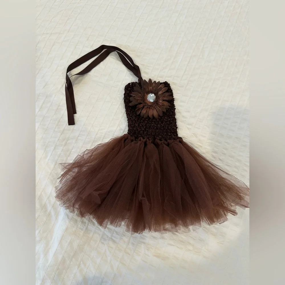 Brown tutu dress size Newborn